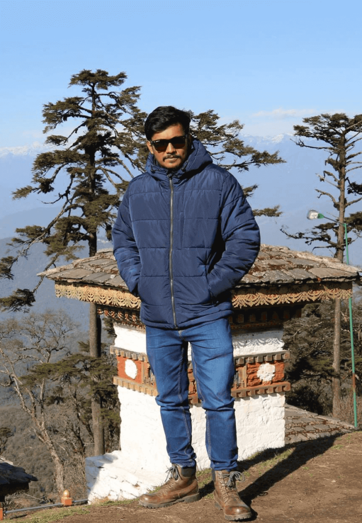 Young Music Artist & Entrepreneur Bijoy Saha at Dochula Pass, Bhutan in 2019